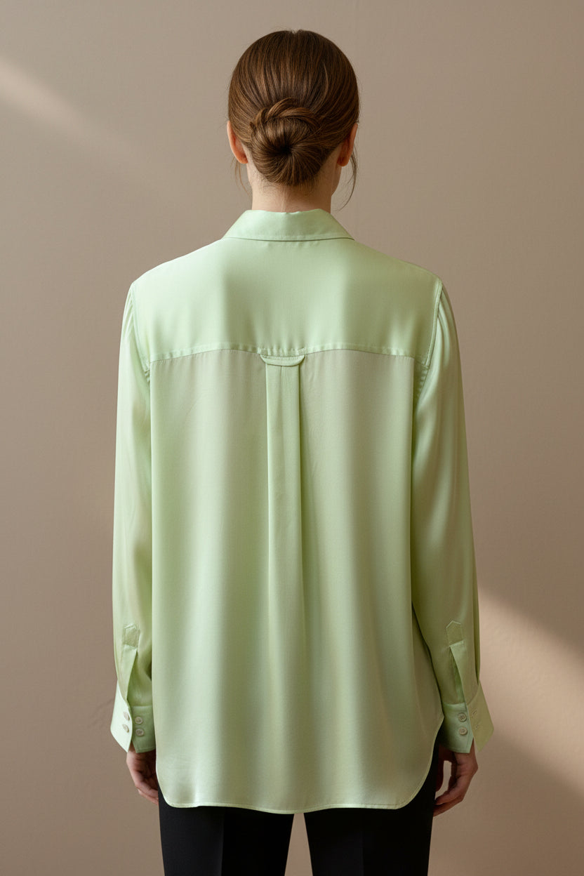 Caliban Bluse Weitschnitt - Seide Gr. 34