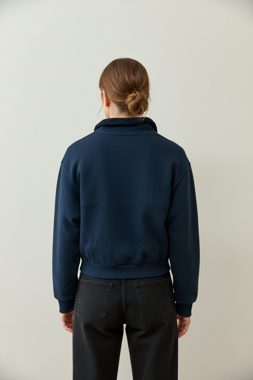 European Culture Jacke - Baumwollmix Blau Gr. S