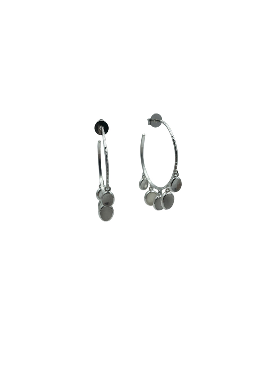 Pink Sand - OHRRINGE MIT EDELSTEINEN White