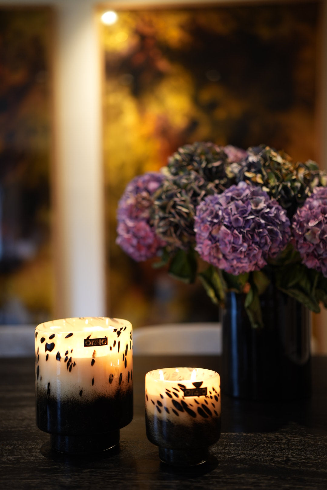 Art Brigitte Kerze Zanzibar Detailansicht in schwarzer Geschenkbox