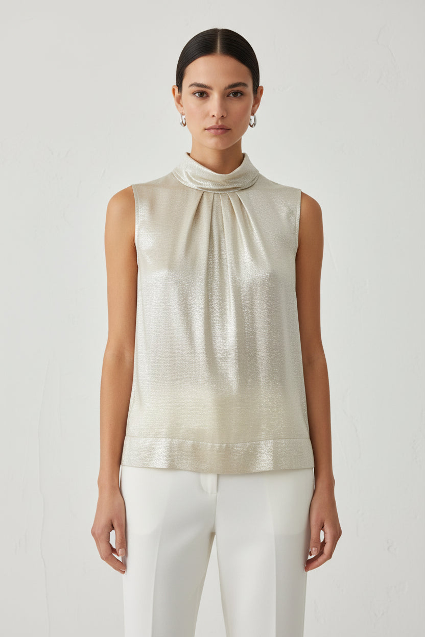 Caliban Bluse - Seide/Metallic Gr. 36