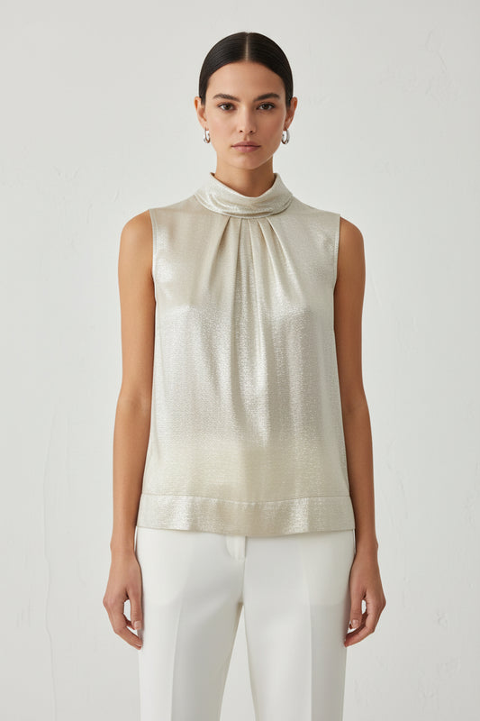 Caliban Bluse - Seide/Metallic Gr. 36