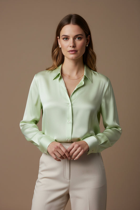 Caliban Bluse Weitschnitt - Seide Gr. 34